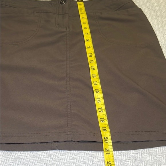 MEC Brown A-Line Mini Skirt with Side slits  for Casual Wear.  Size 6 - Picture 8 of 9
